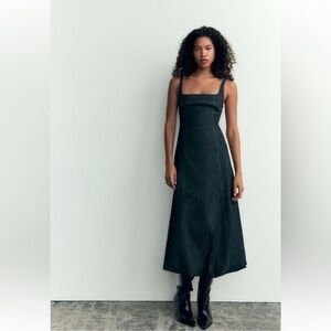 ZARA DENIM BALLOON DRESS TRF